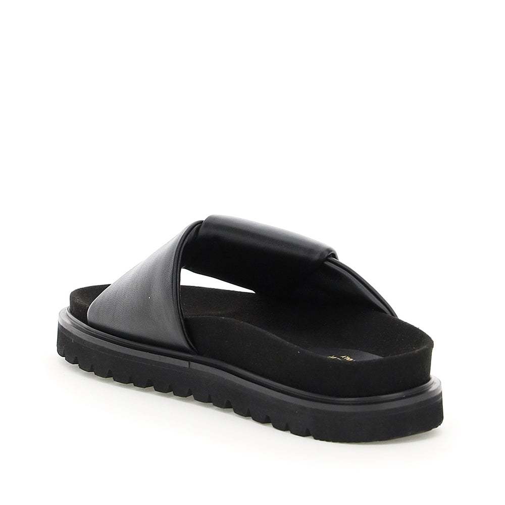 Moncler Women's Fantine Leather Woven Sandal Black - Picture 3 of 5